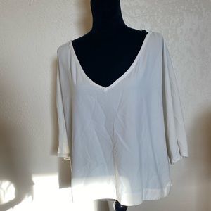White/cream flowy blouse